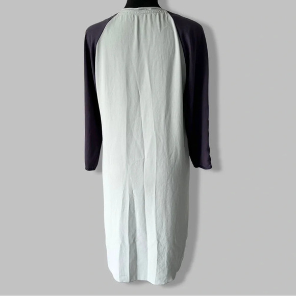 Aritzia Wilfred Purple Sage Green Contrasting  Colour Chiffon Shirt Dress - Picture 3 of 12